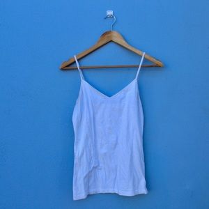 V neck white camisole